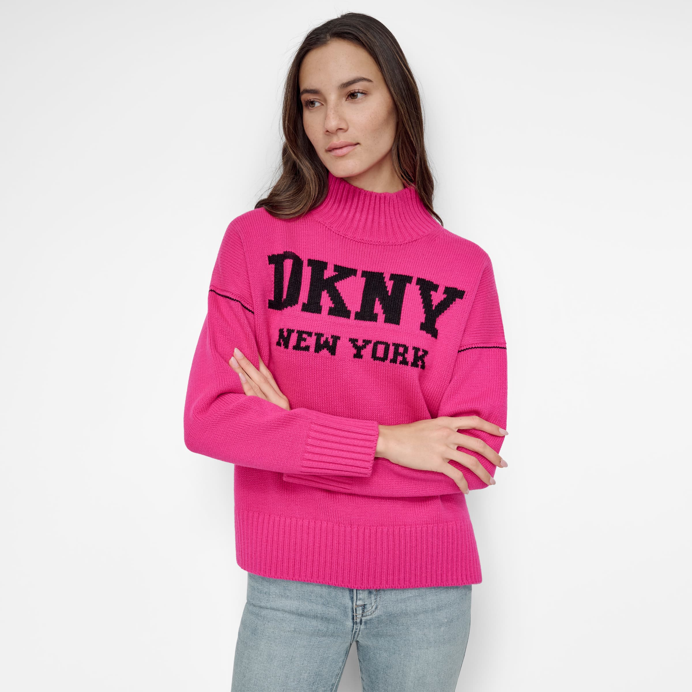 SWEATER INTARSIA LOGO MUJER