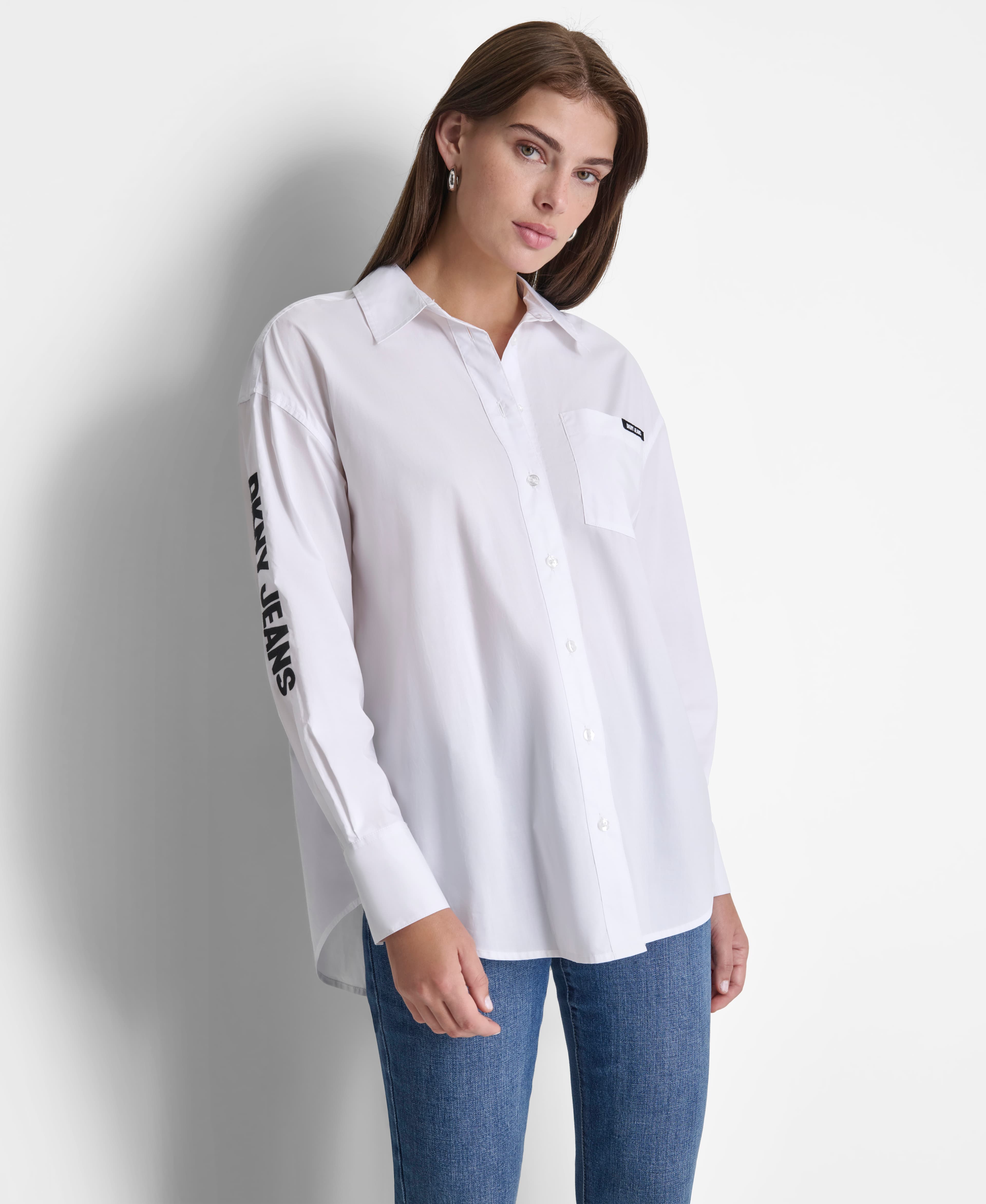 BLUSA LONG SLEEVE BUTTON MUJER