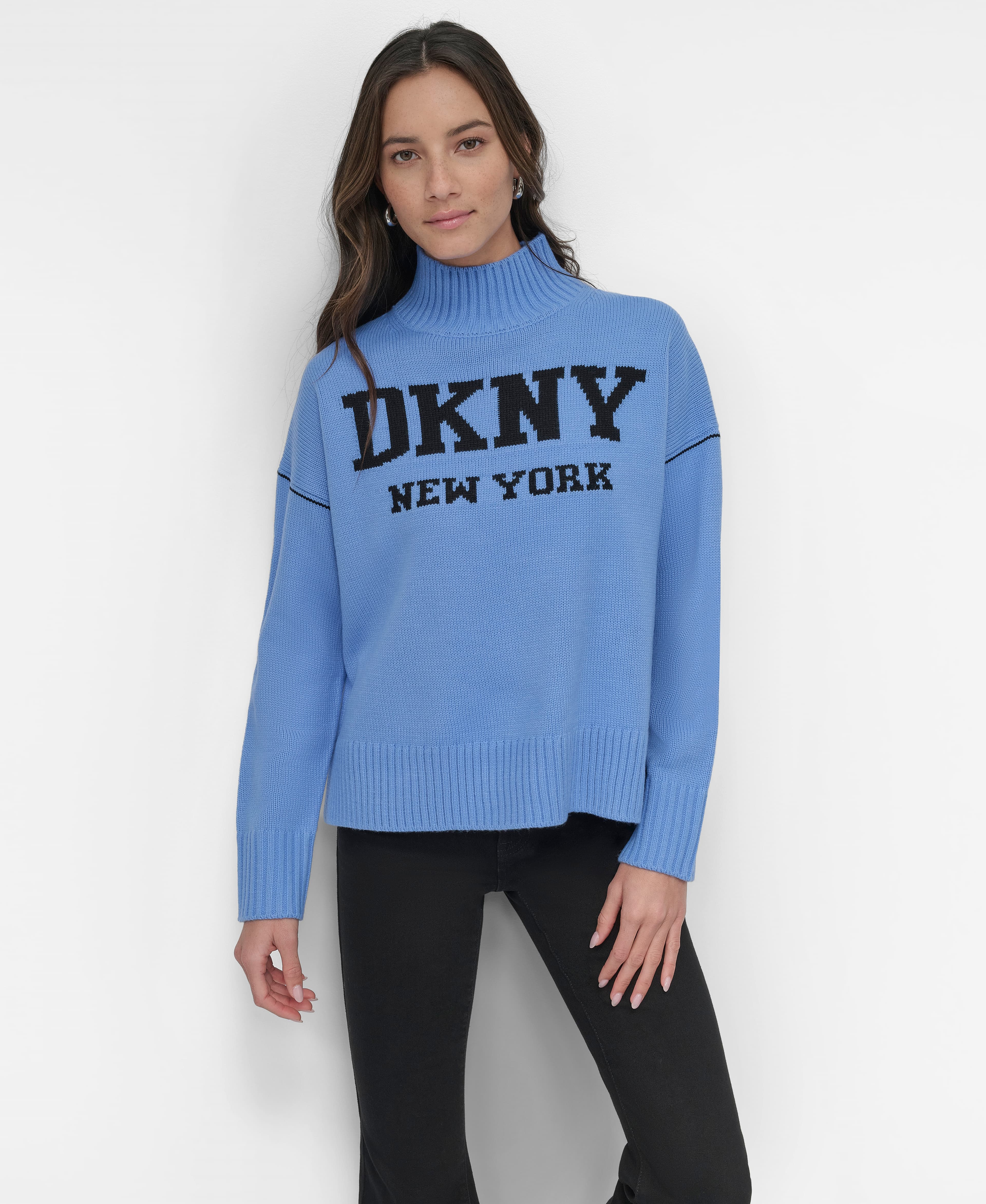 SWEATER INTARSIA LOGO MUJER — imagen 1