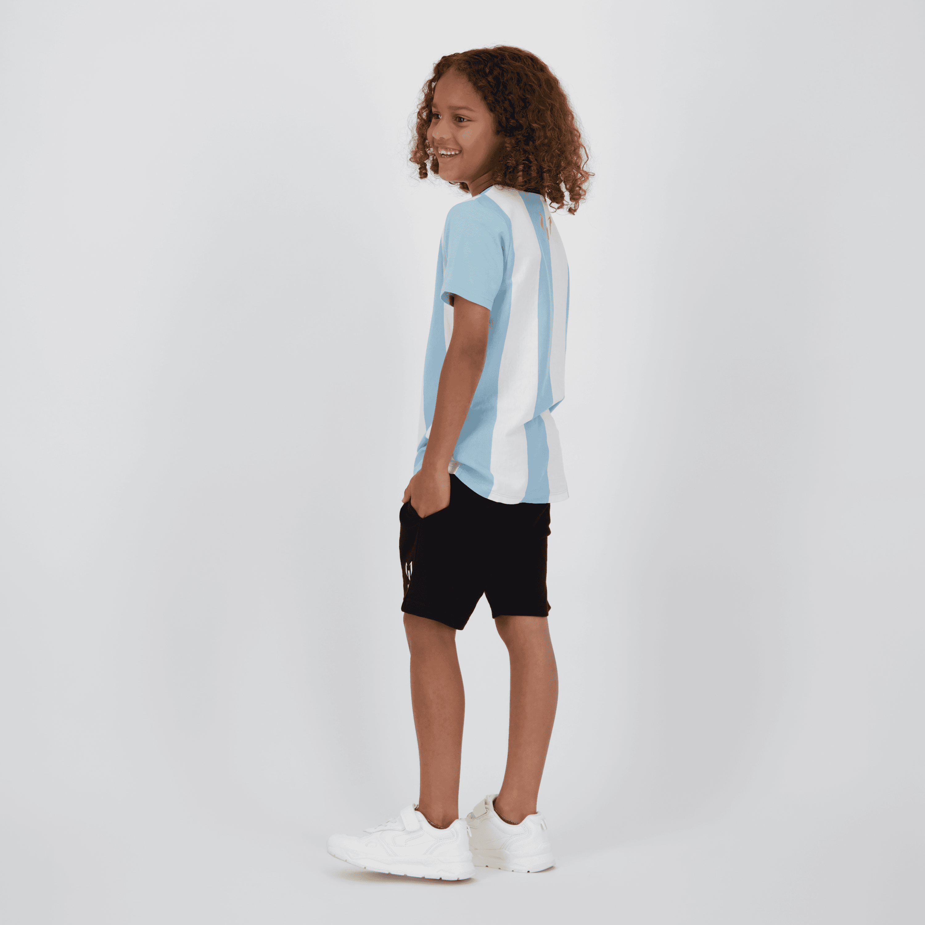 POLERA MC FUTBOL ARGENTINA LEO NIÑOS — imagen 1