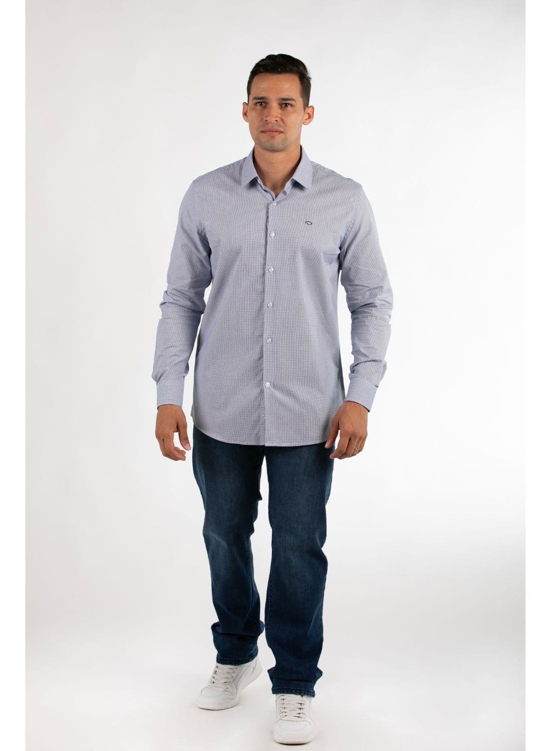 CAMISA ML MODA MICROCHECK HOMBRE