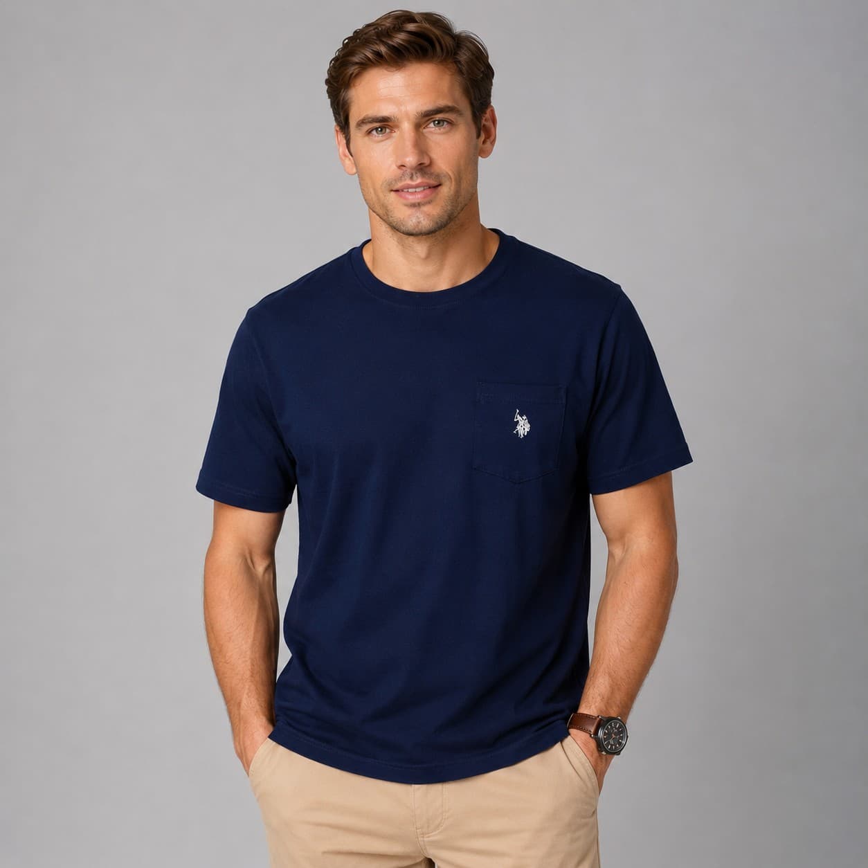 T - SHIRT LOGO CHICO CON BOLSILLO - BIG SIZE HOMBRE