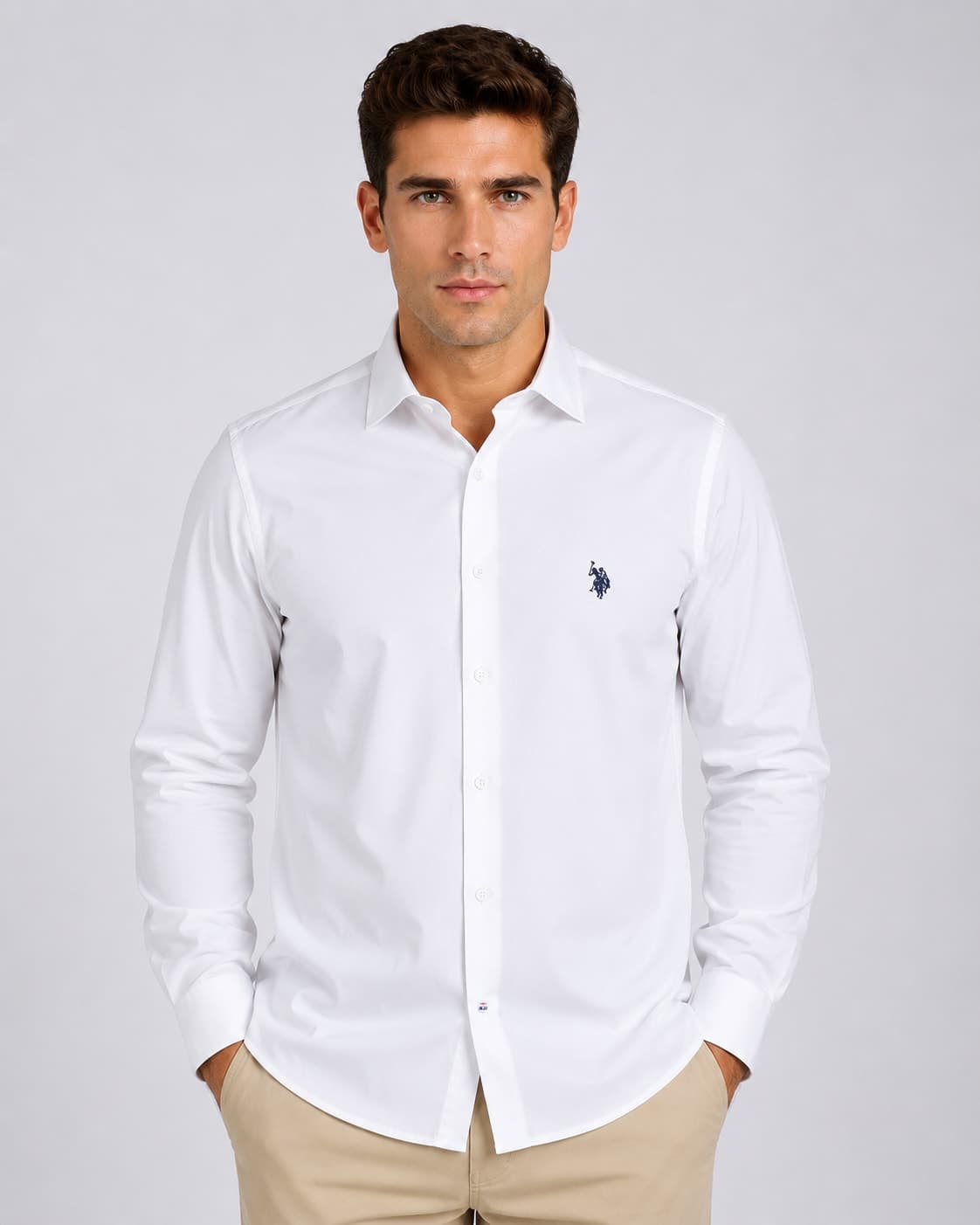 CAMISA M/L SIN BOLSILLO POPLIN HOMBRE — imagen 1