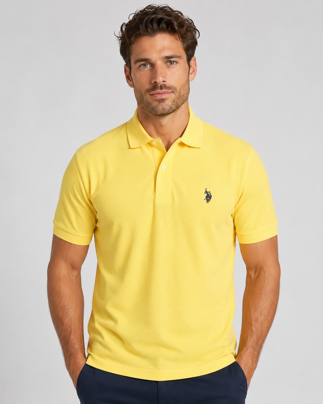 POLERA MC POLO BASICA LOGO HOMBRE — imagen 1