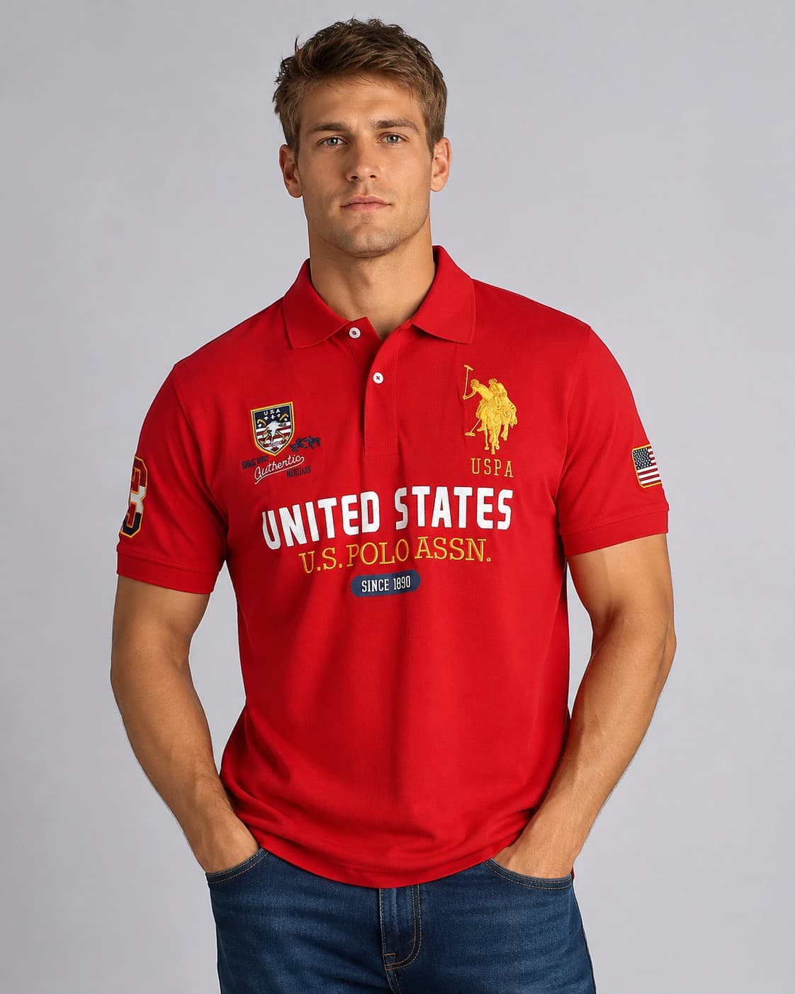 POLERA MC POLO PAISES USA HOMBRE — imagen 1