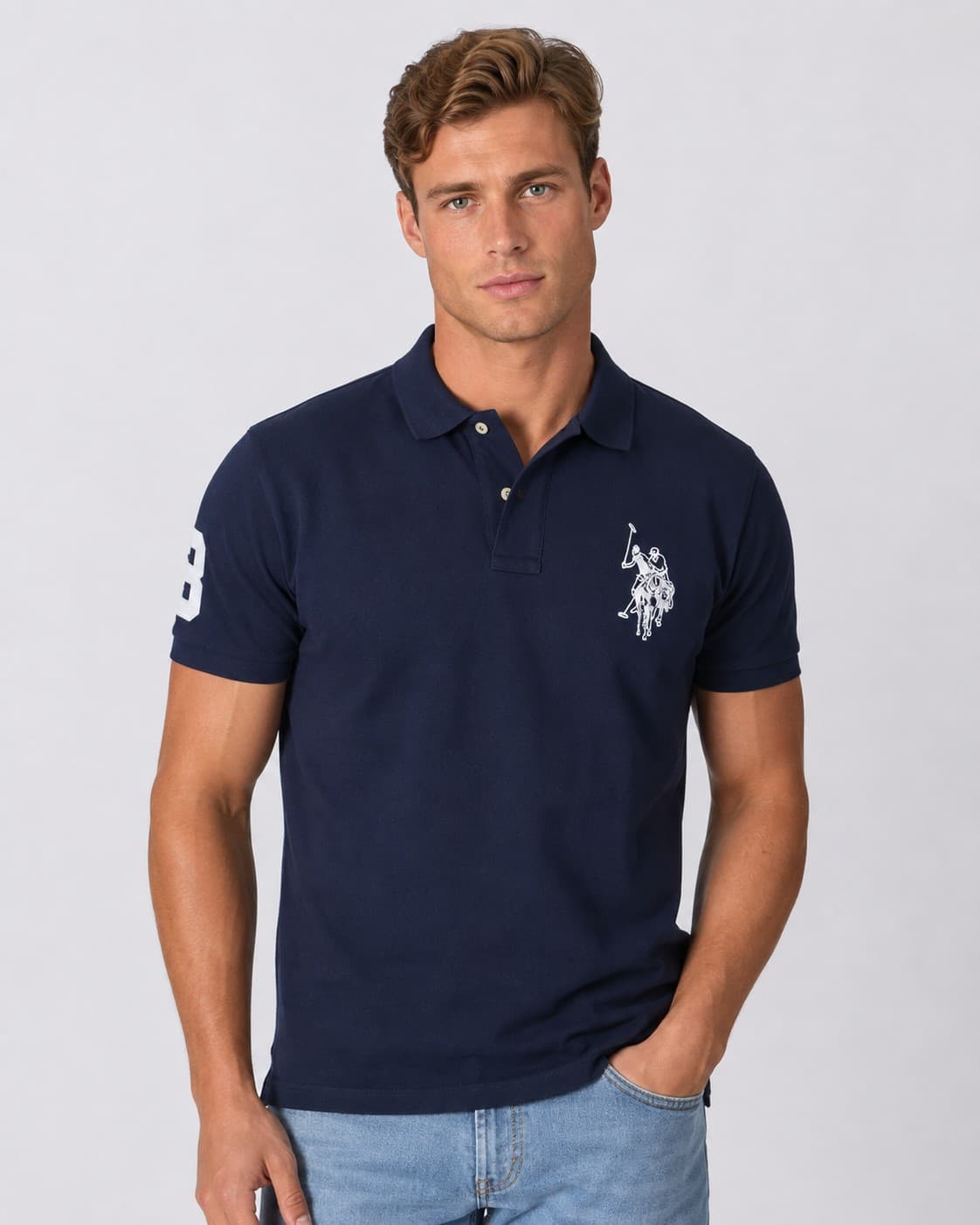 POLERAS POLO BASICA LOGO GRANDE HOMBRE - MODELO 1017
