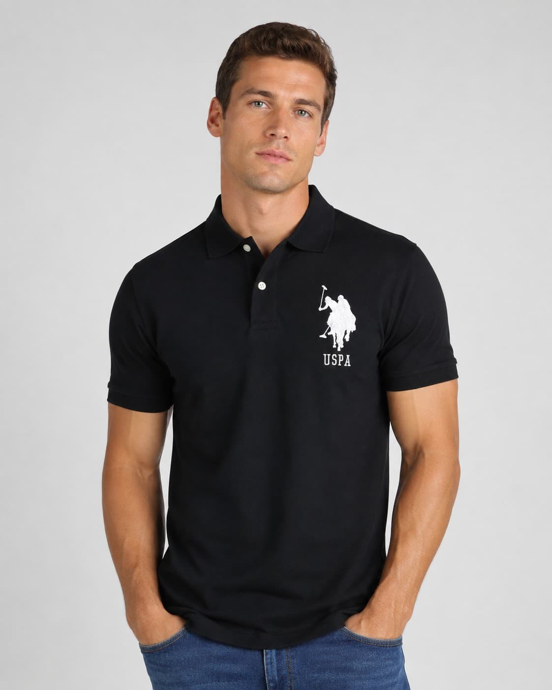 POLERAS POLO BASICA LOGO GRANDE HOMBRE
